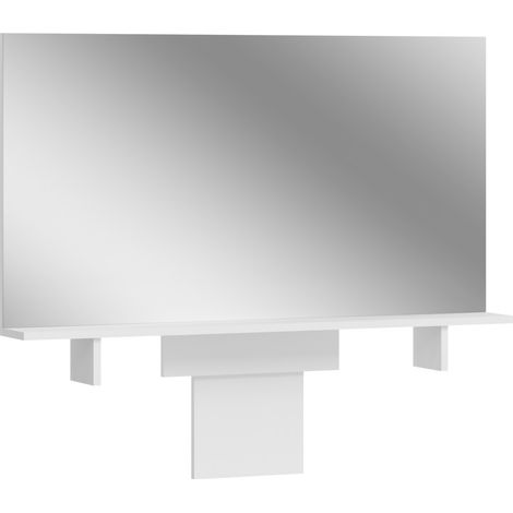 Espejo tocador ESTRELLA blanco – 110 cm con estante, estilo clásico
