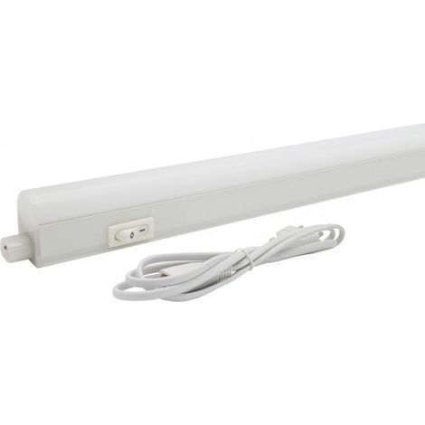 IluminaShop - Regleta LED T5 con Interruptor 18W 1473 mm  Enlazable  Blanco Frio 6500K