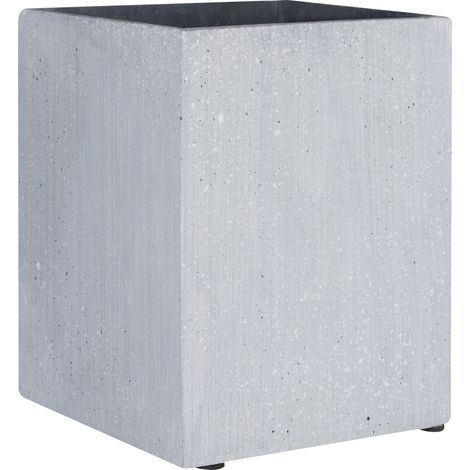 Premier Housewares Grey Polyresin Small Square Vase (1/3)
