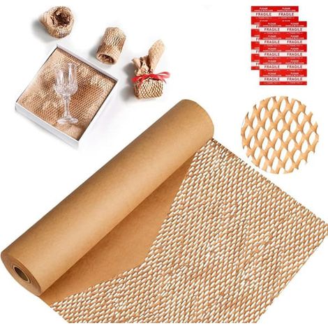 Papier kraft alvéolé - Papier de protection pour emballage - 30 cm x 10 m (1/5)