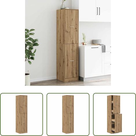 Holzschrank - Apothekerschrank Artisan-Eiche 40x41x174,5 cm Holzwerkstoff (1/5)