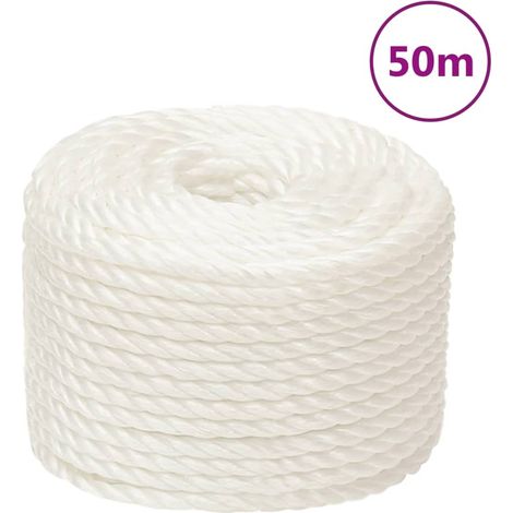 Corde de travail blanche 24 mm 50 m polypropylène (1/5)