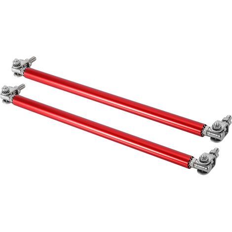 Paire de 20cm Barre de Support de Pare-Choc Avant Auto Renfort de Capot Tige de Stabilisation (Rouge) (1/5)