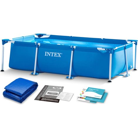 Piscina de jardín con estructura de 260 x 160 x 65 cm, 2 en 1, INTEX 28271