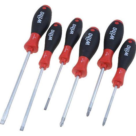 WIHA - 6 tournevis cruciforme PH1 PZ2 et plat