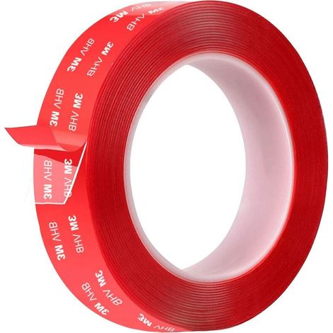 Ruban Adhésif Double Face - Mousse Acrylique Haute Résistance - 3 M Longueur x 1,5 Cm Largeur - Pour Surfaces Lisses Intérieur Extérieur (1/5)