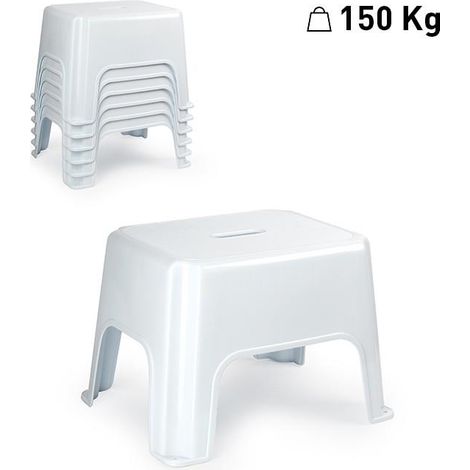 Sgabello Rinforzato Multiuso Poket Bianco 40 x 30 x 28 cm Max 150 kg (1/2)