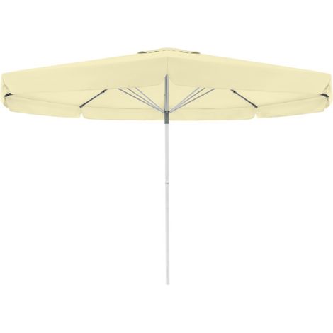 Doppler Sonnenschirm / Großschirm "Telestar" Ø 5 m, natur, mit Volant, Bezug aus 100% Polyester, Gestell aus Aluminium, 25 kg Sonnenschirm / Großschirm "Telestar 500", inkl. Schutzhülle, natur, Ø 500 (1/5)