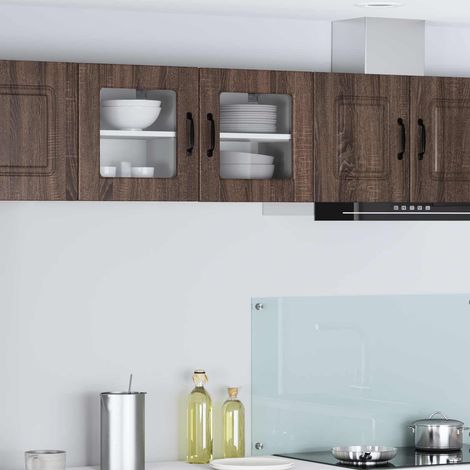 Küchenschrank mit Tür 2 pcs Braun Eichen-Optik 40 x 31 x 40 cm