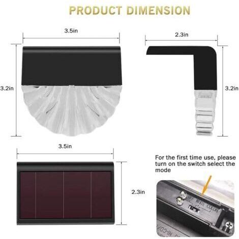 NALOOKAMIC Vtizikl Lumières de pont solaire alimentées à l'extérieur 6 pack RVB Étapes lumières imperméables LED Lumières de clôture Convient aux escaliers d'extérieur Escaliers Étape Bordure de garde (1/4)