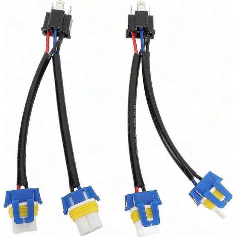2pcs Adaptateur de Phare 9003 H4 vers 9005 9006, Faisceau de Câblage Double pour Ampoules, Connecteurs de Conversion (1/5)