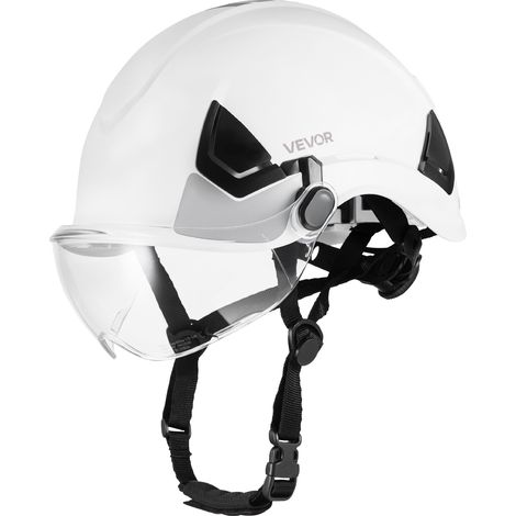 VEVOR Casco di Sicurezza Omologato ANSI/ISEA Z89.1 con Visiera senza Cuffie con Sospensione a Cricchetto a 6 Punti, Casco Protettivo da Lavoro Costruzione per Edilizia Industriale (1/5)