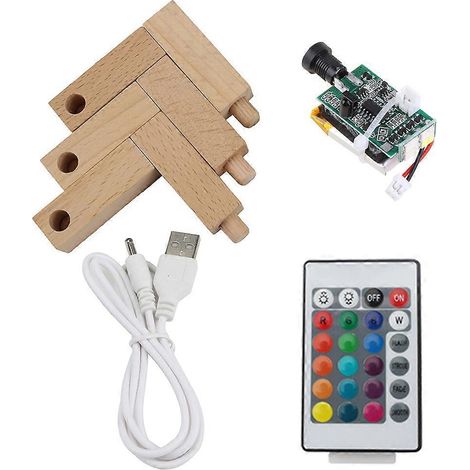 16-farbige Mondlampen-Lichtplatine + Holzhalterung – 3D-Druckteile zum Selberbauen einer Mondlampe