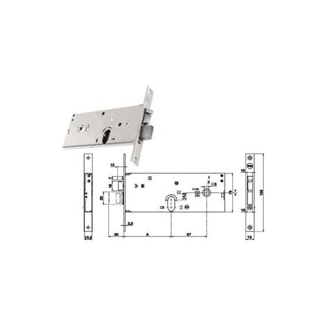Serrure électrique Yale Y85-202 70 mm VNE pour porte – Ouverture à distance