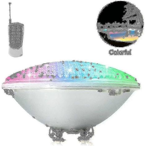 Projecteur LED RGB Par56 18 W pour piscine avec télécommande, étanche IP68, alimentation 12 V AC/DC
