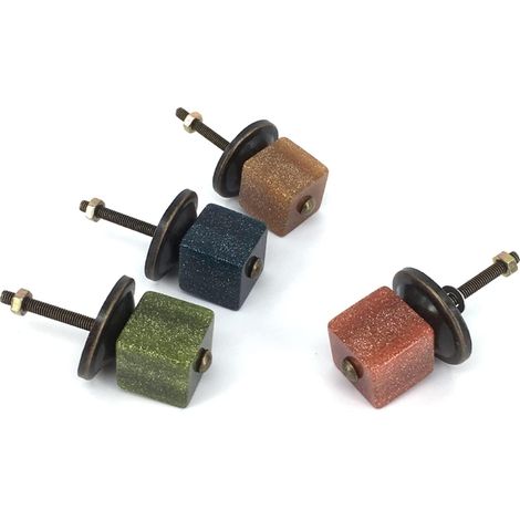 Bouton de meuble carré en résine 21 mm, poignée tiroir pour (1/5)