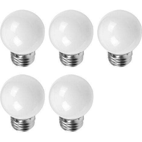 5er-Pack weiße E27 0,5W Glühlampen (220V Wechselstrom) zur Dekoration