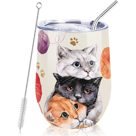 Isotherme de Voyage, Tasse à Café Double Paroi avec Paille et Couvercle (1/5)