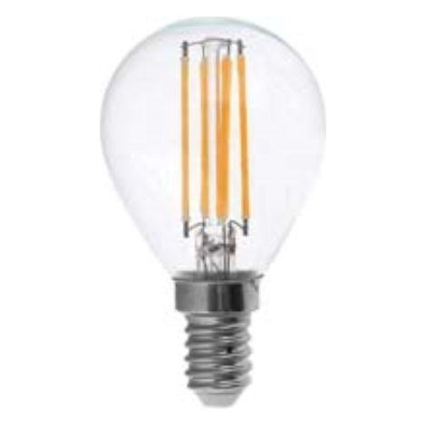 Lampada a filamento led sfera chiara e14 - 4w - e14 - 2700°k calda - 450 lm - 320° Duracell - maximus