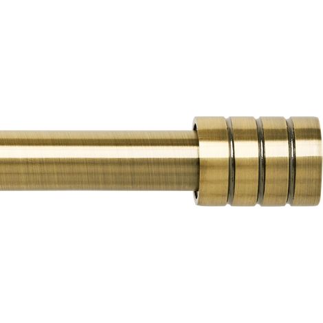 Tringle à rideaux extensible en laiton antique de 76 cm à 200 cm, rail réglable de 76,2 cm à 203,2 cm, poteaux, embouts d’extrémité, 3 supports (1/5)