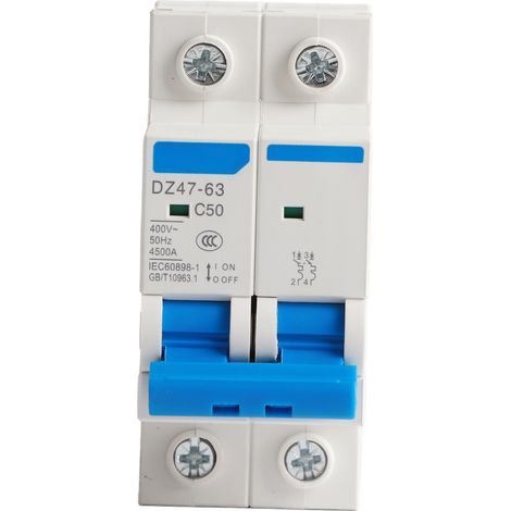 2P 50A 400VAC DZ47-63 Fehlerstromschutzschalter zum Schutz vor Ableitströmen (1/5)
