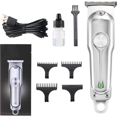 Tondeuse à cheveux 5W en acier inoxydable, lame anti-rouille, coupe douce, idéale pour voyages, vacances et déplacements professionnels (1/5)