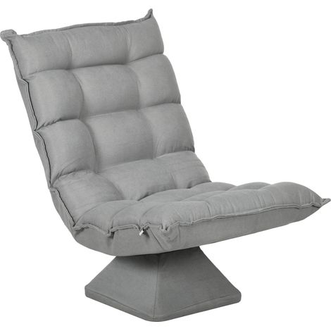 Fauteuil lounge design ANGELE gris clair (1/5)