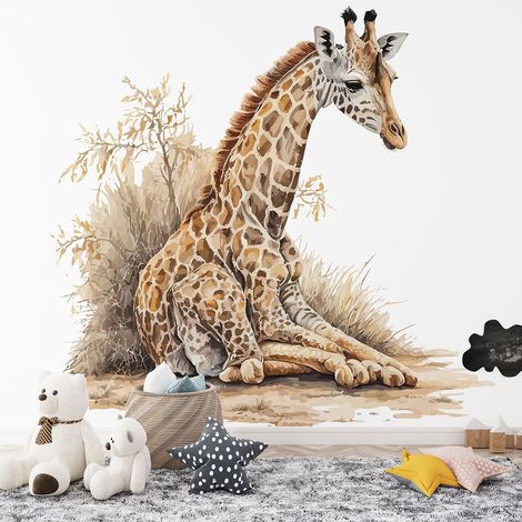 Papier peint panoramique Enfants - Girafe - 130 cm x 84 cm (1/4)