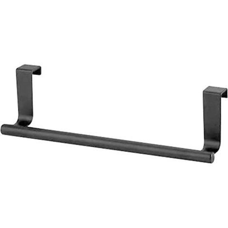 Crochet pour torchons de cuisine, support de rangement suspendu sans poinçon, porte-chiffon d'armoire, petite taille (236.2cm), noir (1/5)