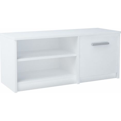 Mueble de TV BODO 1D 100 BLANCO estante cajonera