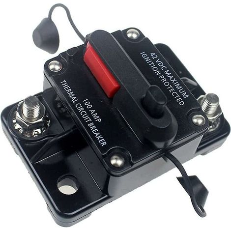 50a Amp Disjoncteur Double Batterie Ip67 Étanche 12v 24v Fusible Réarmement Manuel Disjoncteur De Voiture (1/5)