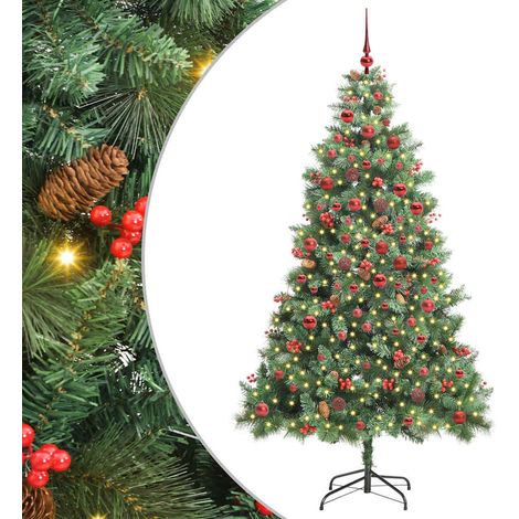 Albero di Natale artificiale 300 LED Bianco caldo PVC e Metallo vidaXL (1/5)