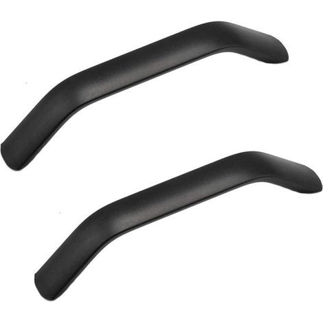 AIDUCHO 2 tiradores de 96 mm de aleación de aluminio negro para armarios de cocina, puertas, roperos, cajones y muebles de dormitorio, con tornillos. (1/5)