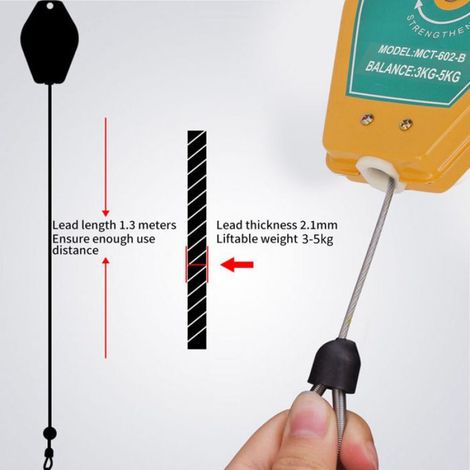 Equilibrage A Ressort - 3 À 5 Kg - Pour Outils Suspendus En Ligne De Montage - 1 Pièce (1/5)