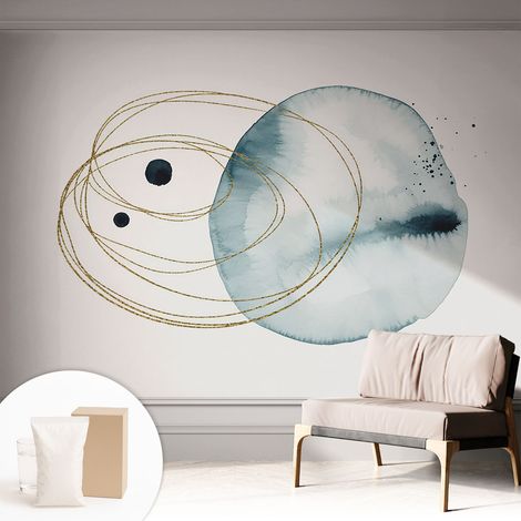 Tapete Dekorative Vliestapete mit Klebe für Wand - Mustertapete - moderne Einrichtung - für Büro Abstrakte Verbindung 312x219 cm (1/5)