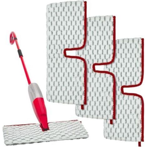 Lot de 3 têtes microfibre lavables pour balai vapeur et balai pulvérisateur – Compatible avec Vileda Spraymax 1 & 2 – Idéal pour sols carrelés, parquet, vinyle, béton et revêtements sensibles – Usage