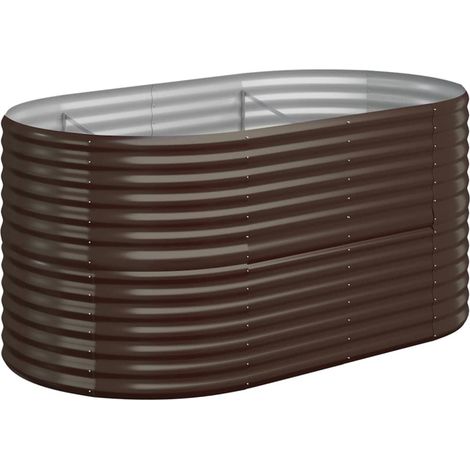 Maison Exclusive - Jardinera arriate acero galvanizado marrón 152