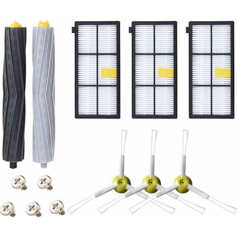 Kit de 13 secours pour Roomba série 700 (700, 760, 770, 780 790) - Kit accessoires (Brosses Latérale, filtres, brosse de Cerda et etc..) pour aspirateur robot. (1/5)