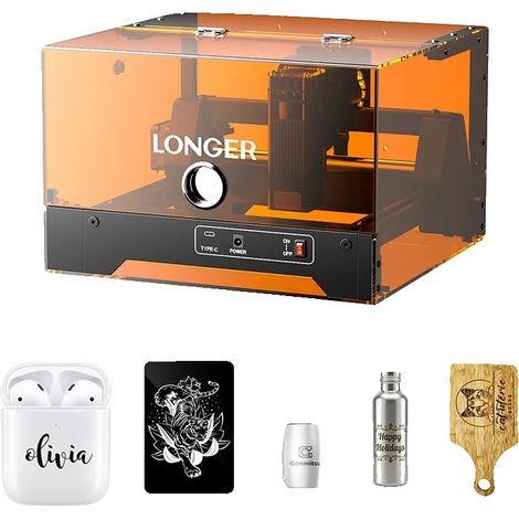 Graveur Laser, Haute Précision, Vitesse de Production Rapide, LONGER RAY5 MiniS 5.5W (1/5)