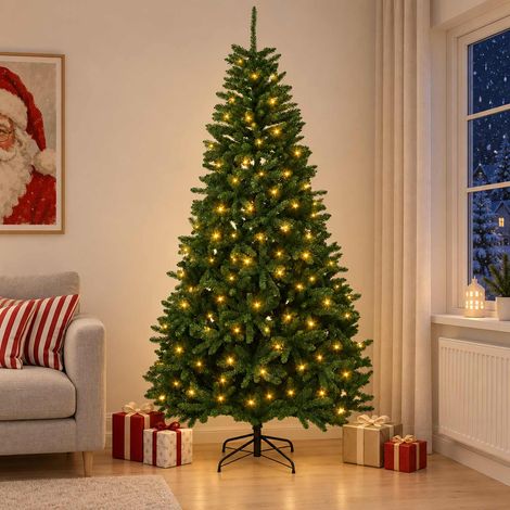 vidaXL Árbol de Navidad artificial con ramas articuladas 210 cm (1/5)