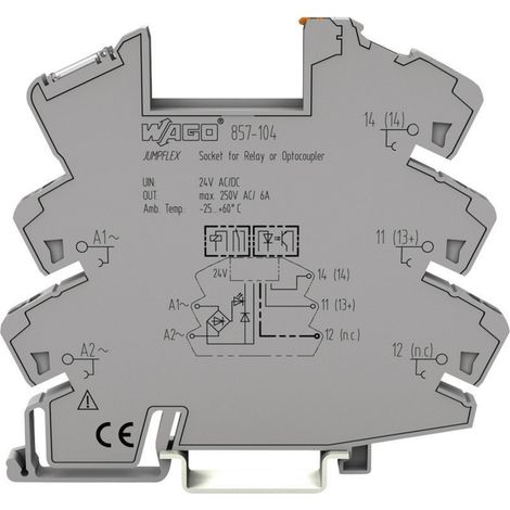 WAGO 857-104 Relaissockel    (B x H x T) 6 x 81 x 94 mm  1 St.