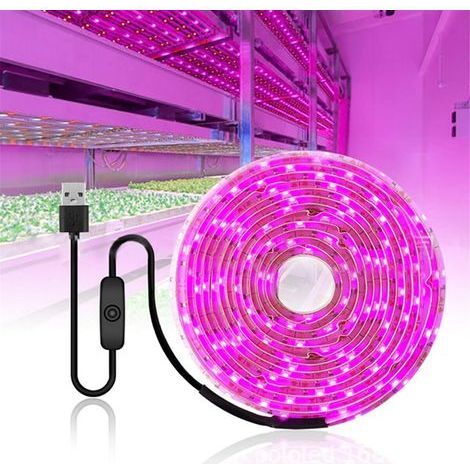 5M Usb Led Grow Strip Light Waterproof 2835Smd Lampe À Fleurs De Plantes D’Intérieur Hydroponique À Spectre Complet (1/5)