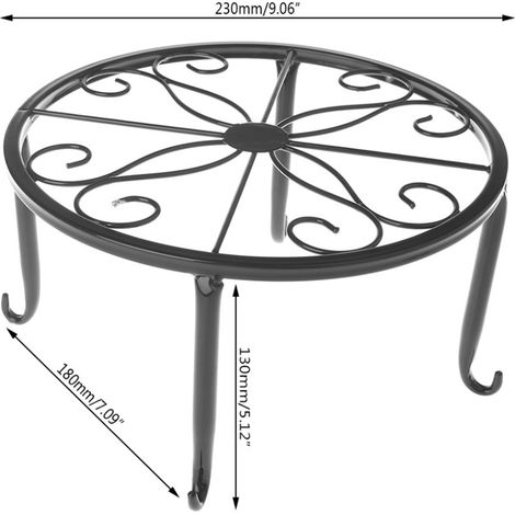 Support métallique pour plantes avec pot - Support robuste 4 points - Dimensions 24x18x13cm - Indoor/Outdoor sans corrosion - Déco moderne pour maison bureau terrasse (1/5)