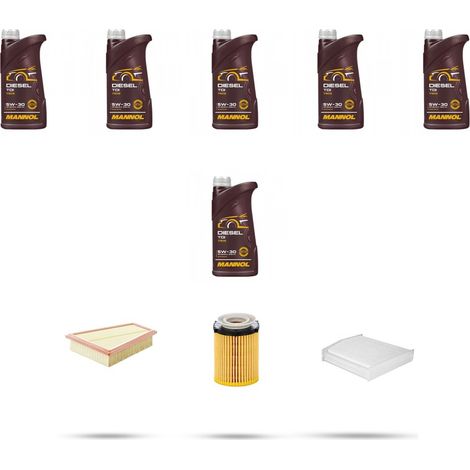 Kit tagliando 3 FILTRI e 6L OLIO compatibile con Mercedes Classe A (w176) A160 75kw Dal 2015 (1/4)