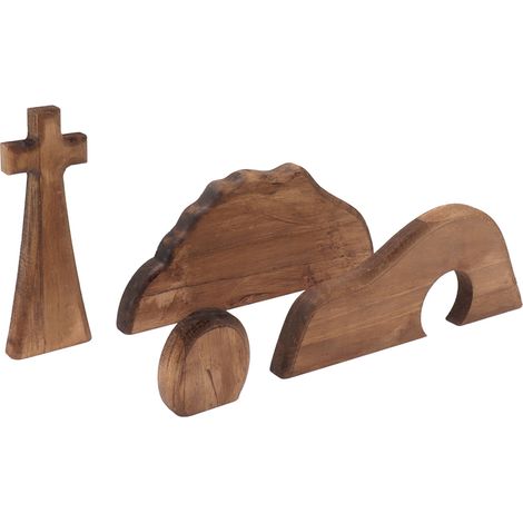 Kit de plateau de Pâques en bois, ambiance festive, pour la maison, l'église, le bureau ou la table (Type A) (1/5)