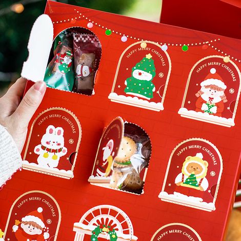 Coffret cadeau de Noël 2026 : boîte surprise vide, boîte à biscuits « Tap-Tap », coffret de biscuits et bonbons pour le réveillon de Noël (1/3)