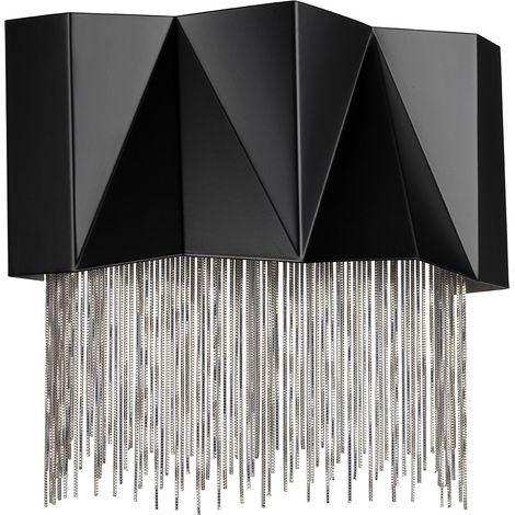 Lampada da parete a 3 luci Elstead Zuma, nero satinato, argento, G9 (1/3)