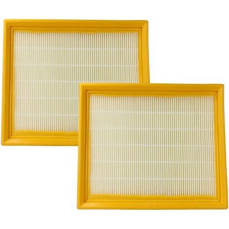 2x Filter compatible with Lidl Parkside PPWD 30 A1 Vacuum Cleaner - HEPA filter Yellow White (1/5)