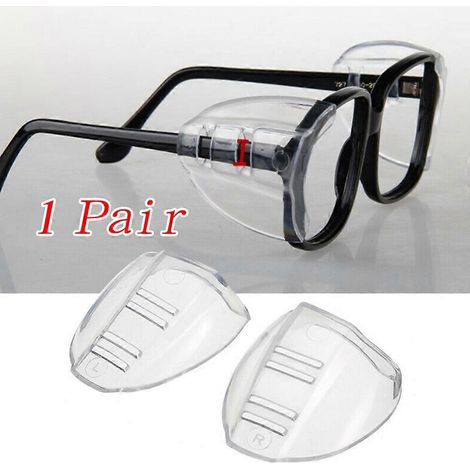 Protections latérales pour lunettes de sécurité, protections latérales transparentes à enfiler, conviennent aux petites tailles jusqu'à 1 paire (1/4)