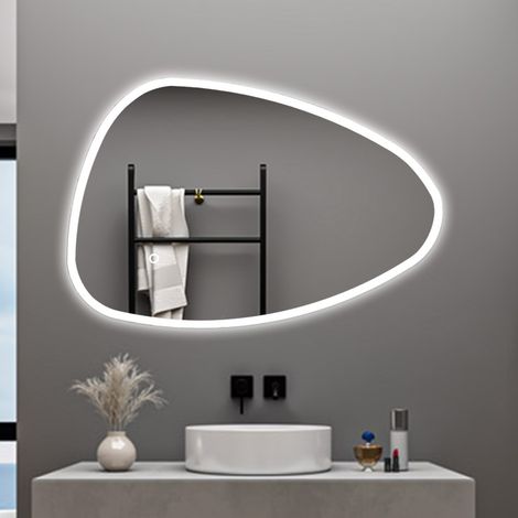 AICA Specchio da bagno 120 x 80 cm, dimmerabile, Funzione Memoria, antiappannamento, 3 colori (1/5)